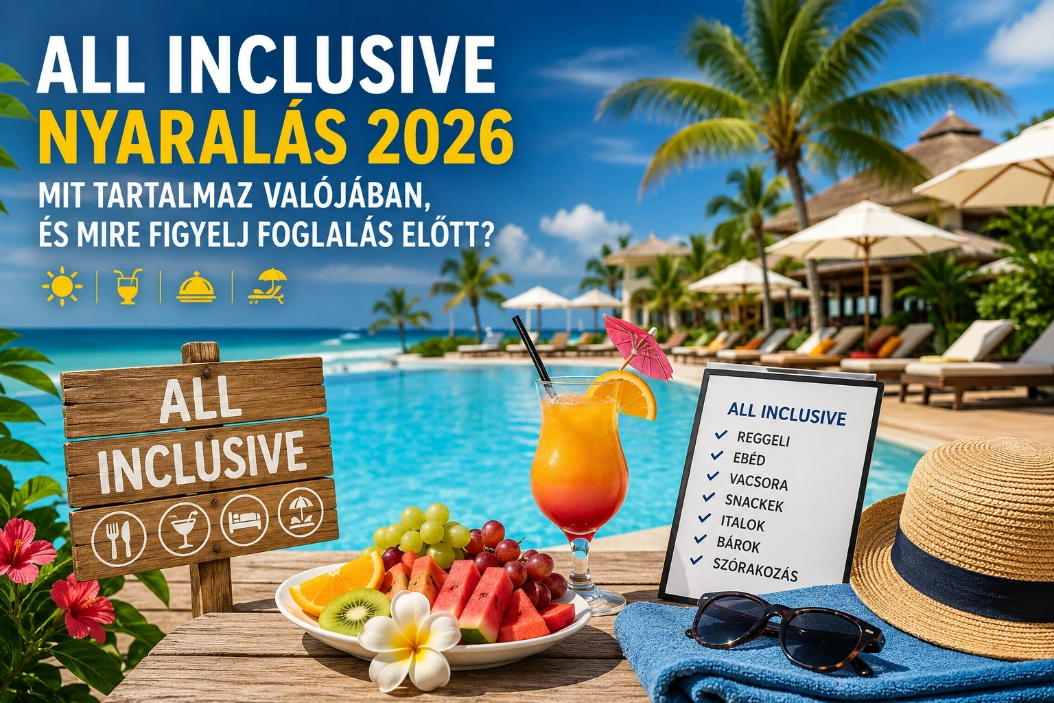 All Inclusive nyaralás 2026 – mit tartalmaz valójában, és mire figyelj foglalás előtt? 🍹☀️
